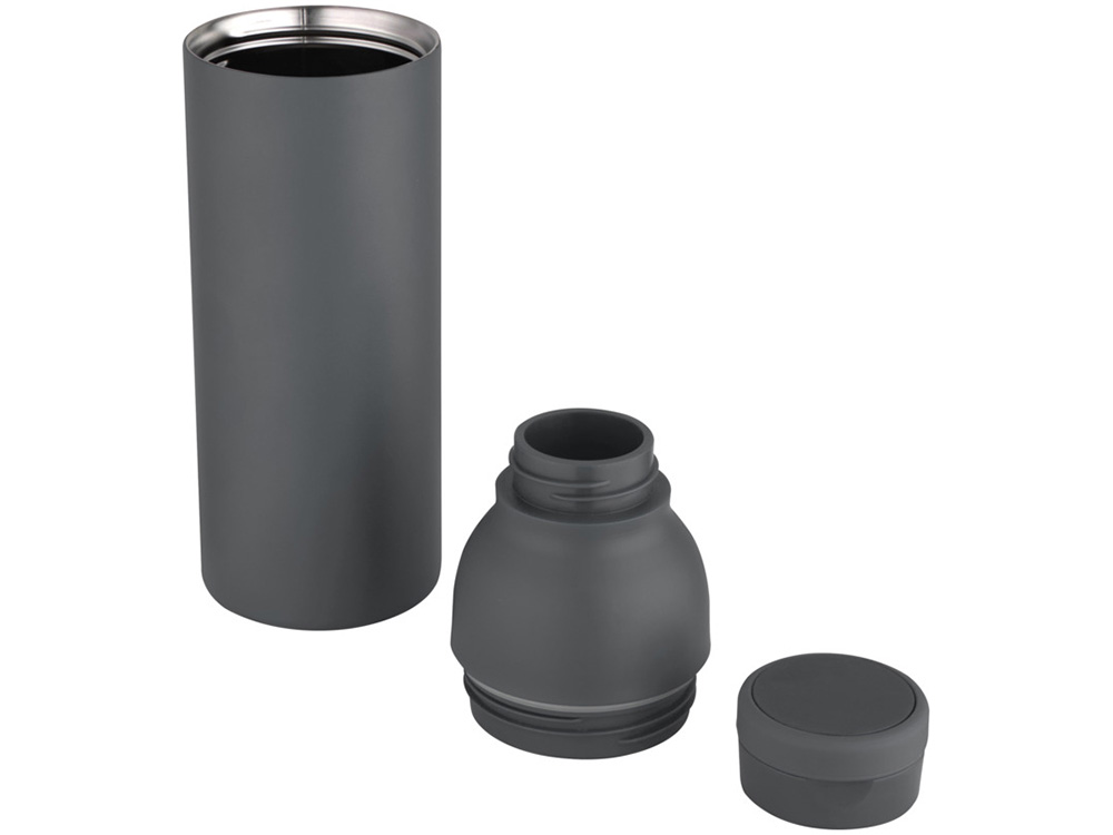 Illuminate бутылка-термос для воды с двойными стенками объемом 650 мл из переработанной нержавеющей стали, сертифицированной по стандарту RCS - Twilight Grey-3