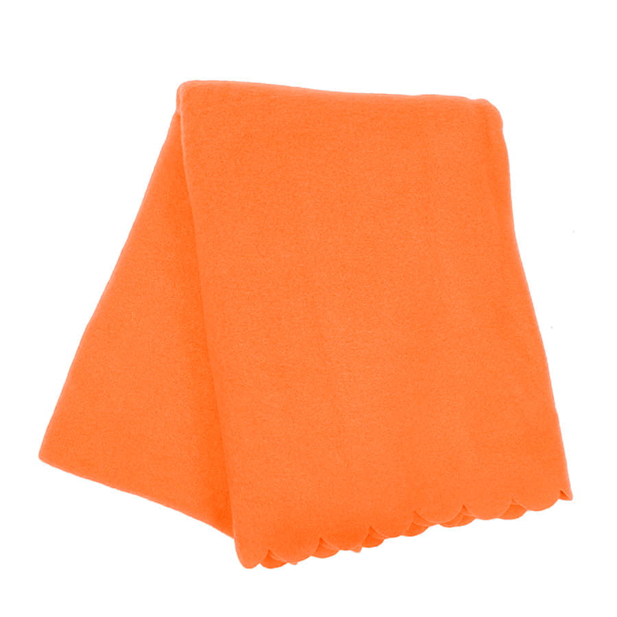 Плед PLAIN, 100х140 см,  флис 150 гр/м2; 100% полиэстер, оранжевый-1