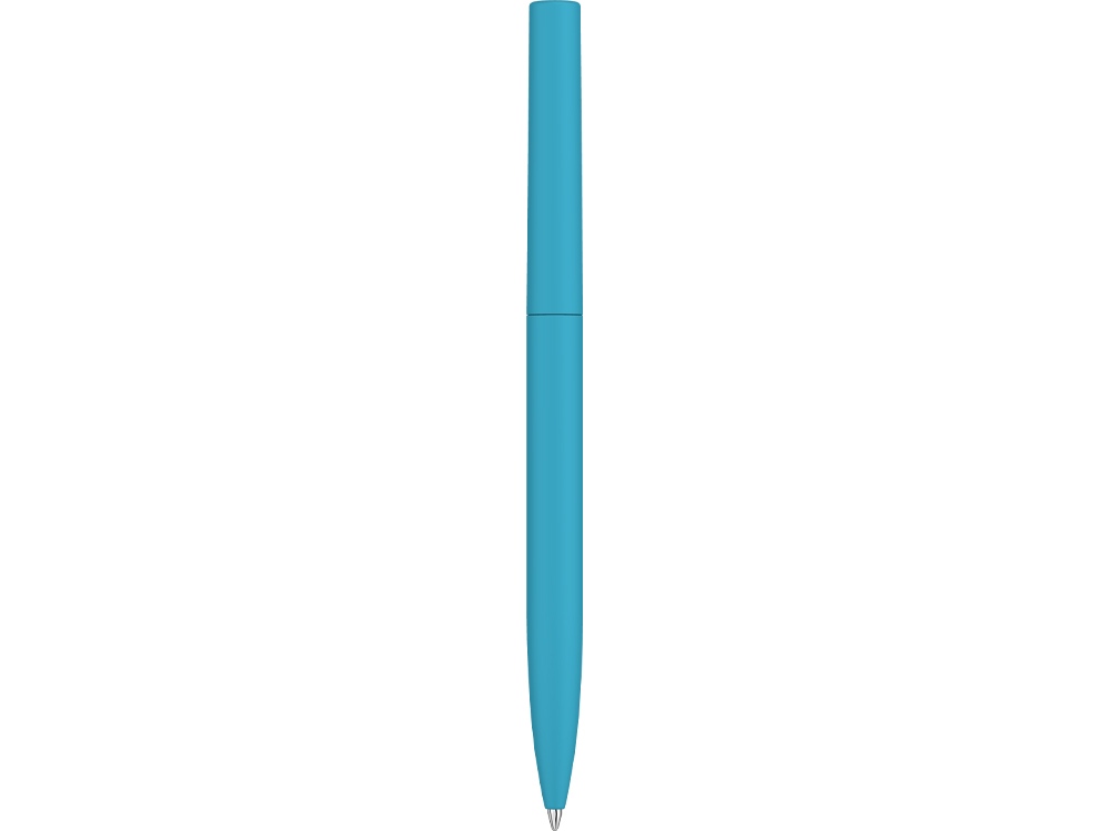 Шариковая ручка  Bright F Gum soft-touch, голубой-3