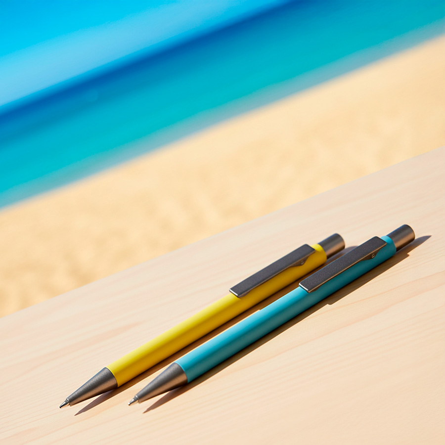 Ручка шариковая FACTOR, желтый, серый-4