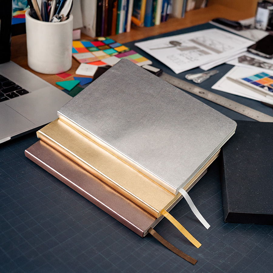 Бизнес-блокнот AURI, формат А5, золотистый, блок в линейку, золотистый-4