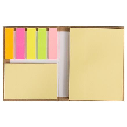 Набор цветных бумажных стикеров Stick and Smile в твердом переплете, Крафт-0