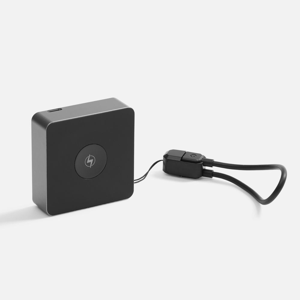 Внешний аккумулятор с беспроводной зарядкой Aura Power 5000 мАч, серый-1