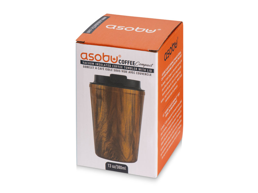 Термокружка CAFe COMPACT, 380 мл, wood-12