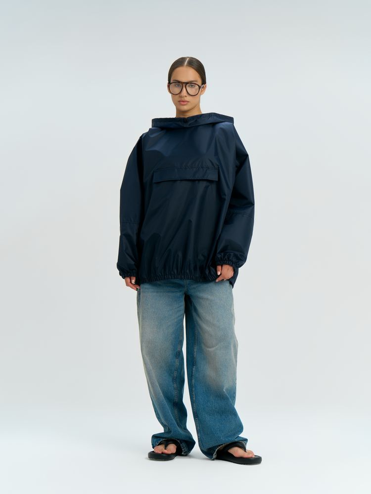 Дождевик-анорак Alatau, укороченный, темно-синий, единый размер-6