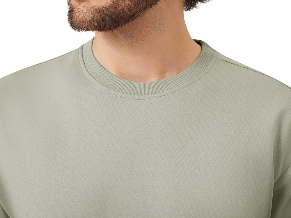 Футболка из френч терри Warsaw унисекс 220гр, оливковый-4