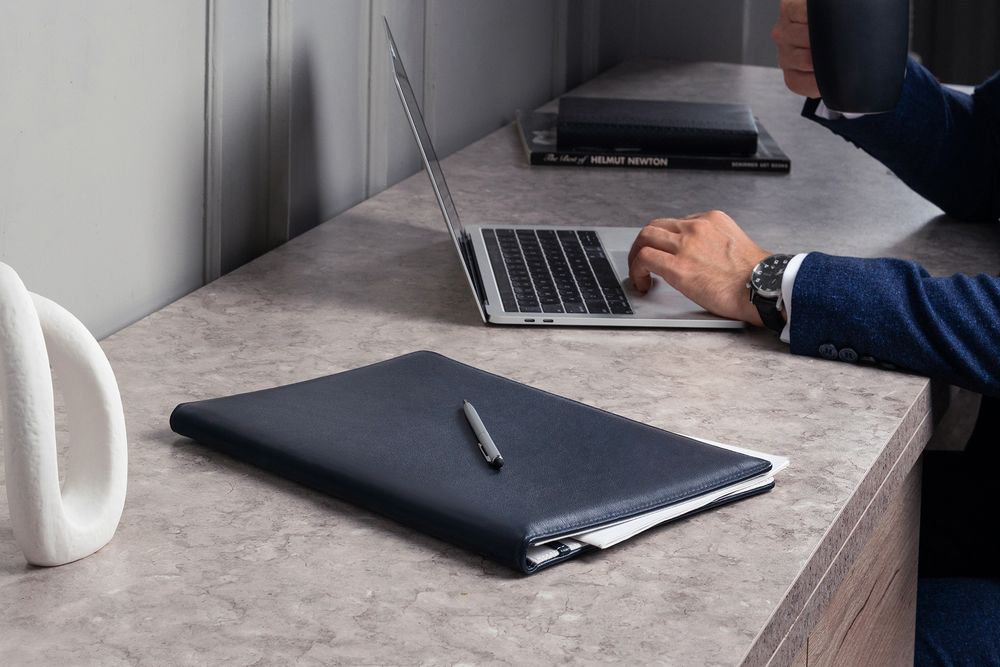 Папка адресная Signature, синяя-4