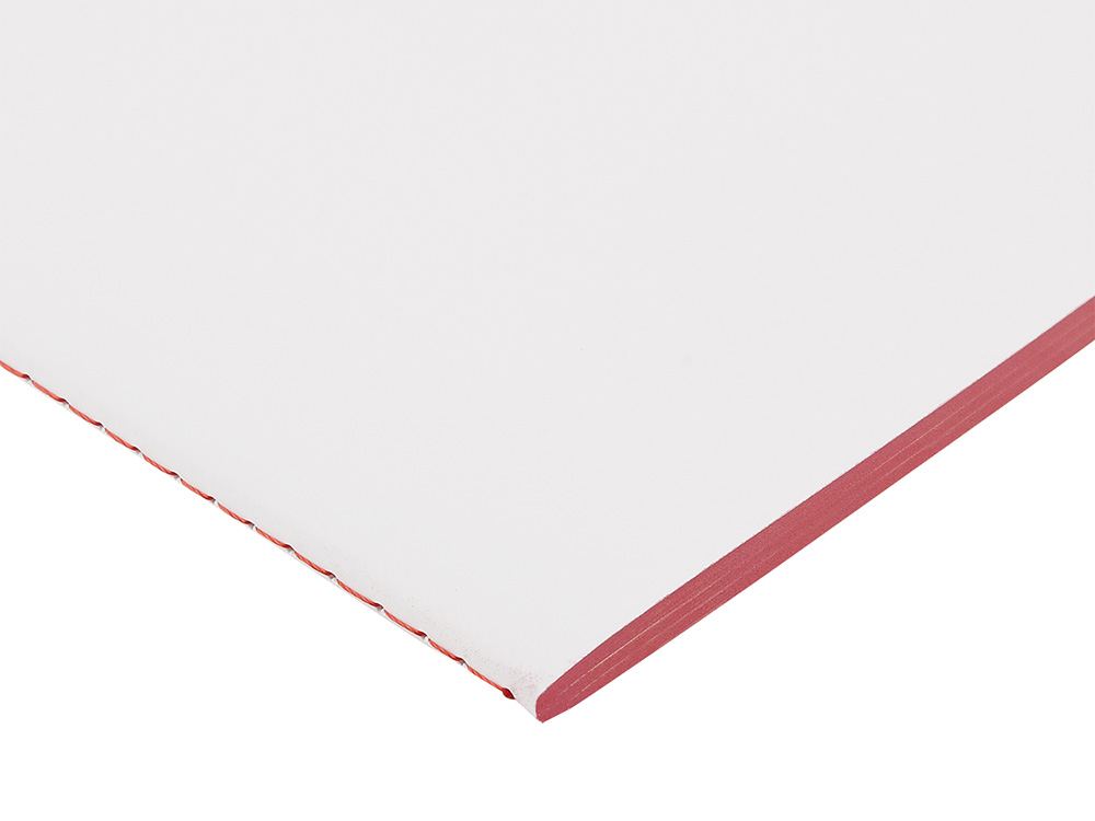 Бизнес-тетрадь А5 Pragmatic Contrast, 40 листов в клетку, белый с красным срезом-1