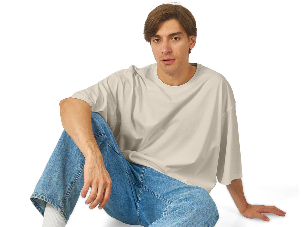 Футболка Berlin к/р оверсайз, 100% хлопок, 180гр, бежевый-3