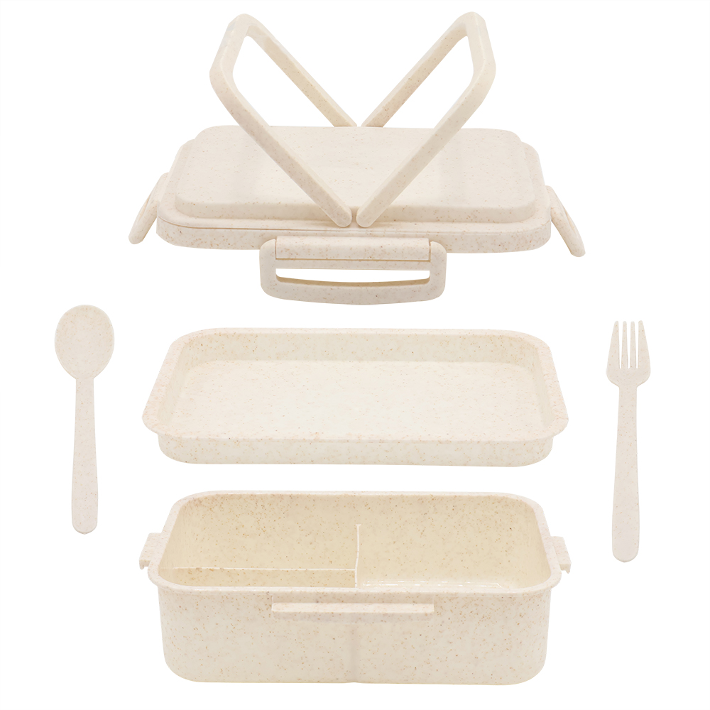 Ланчбокс (контейнер для еды) Inar из пшеничного волокна, Бежевый.-3