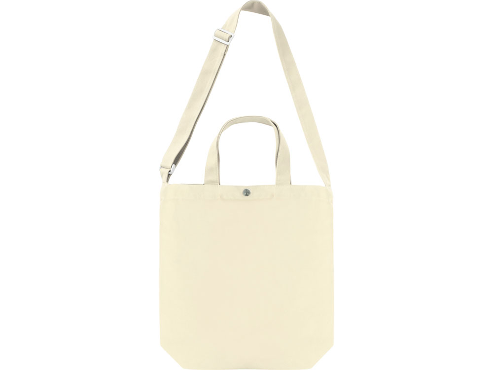 Сумка Helfer из хлопка на кнопке с регулирующейся лямкой, натуральный-4