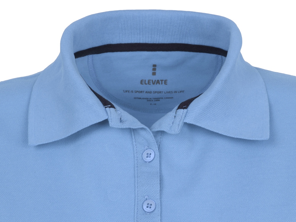 Calgary женская футболка-поло с коротким рукавом, голубой-2