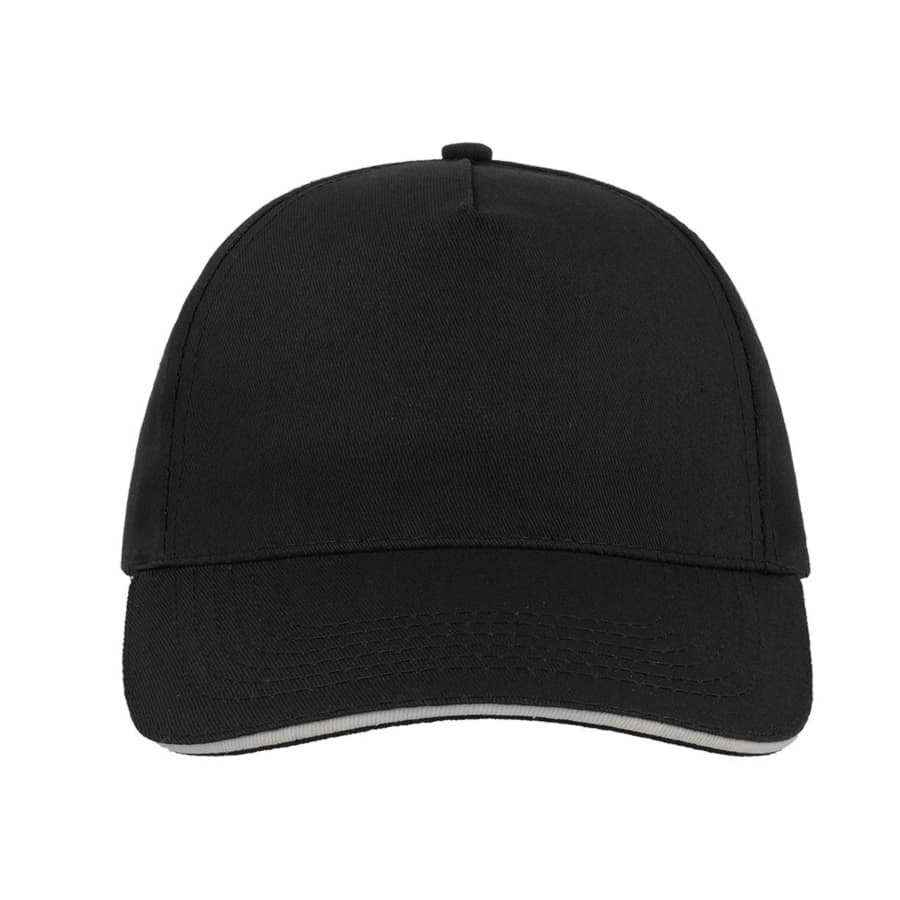 Бейсболка START FIVE SANDWICH, 5 клиньев, застежка на липучке, черный, белый-4