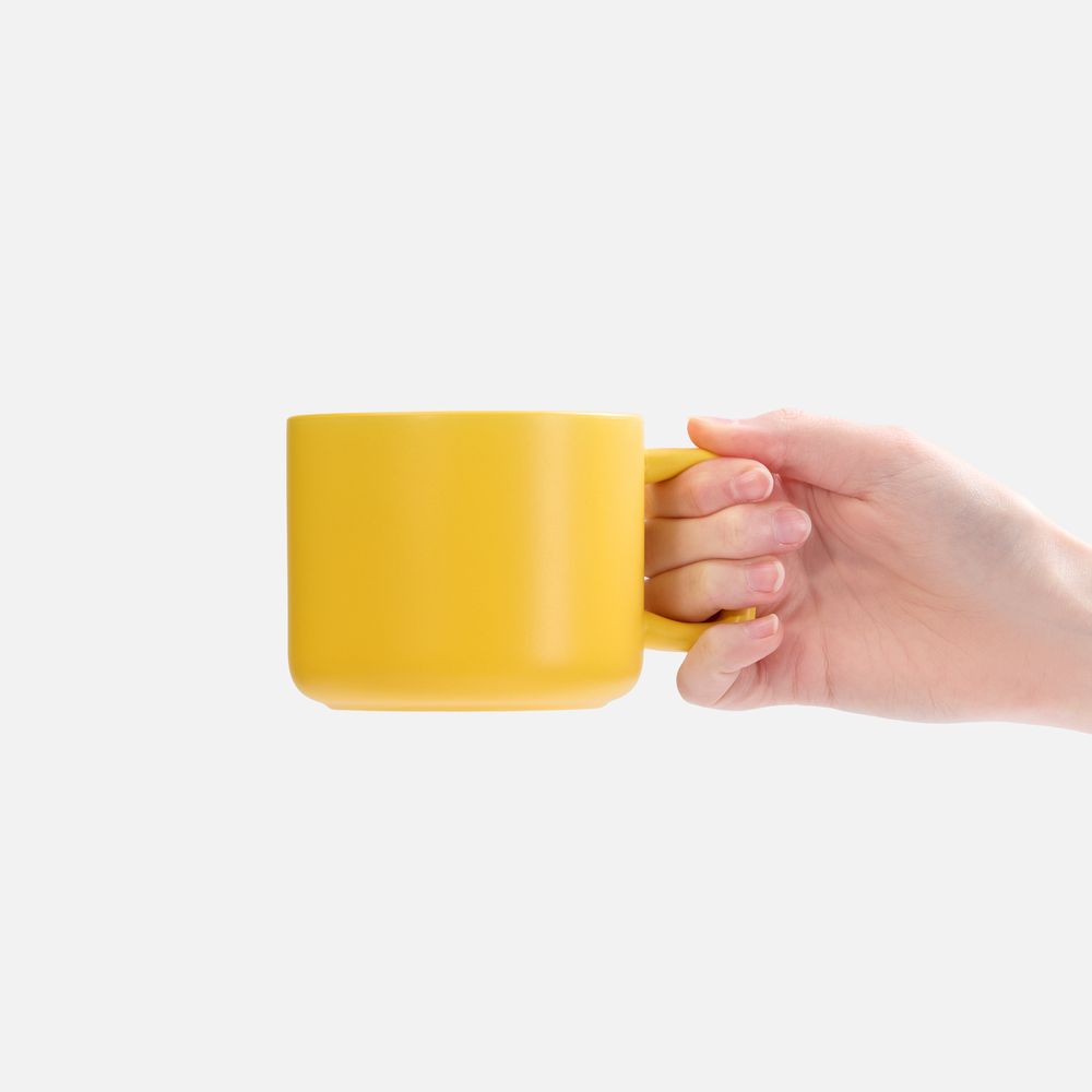 Чашка Jumbo в коробке матовая, желтая-1