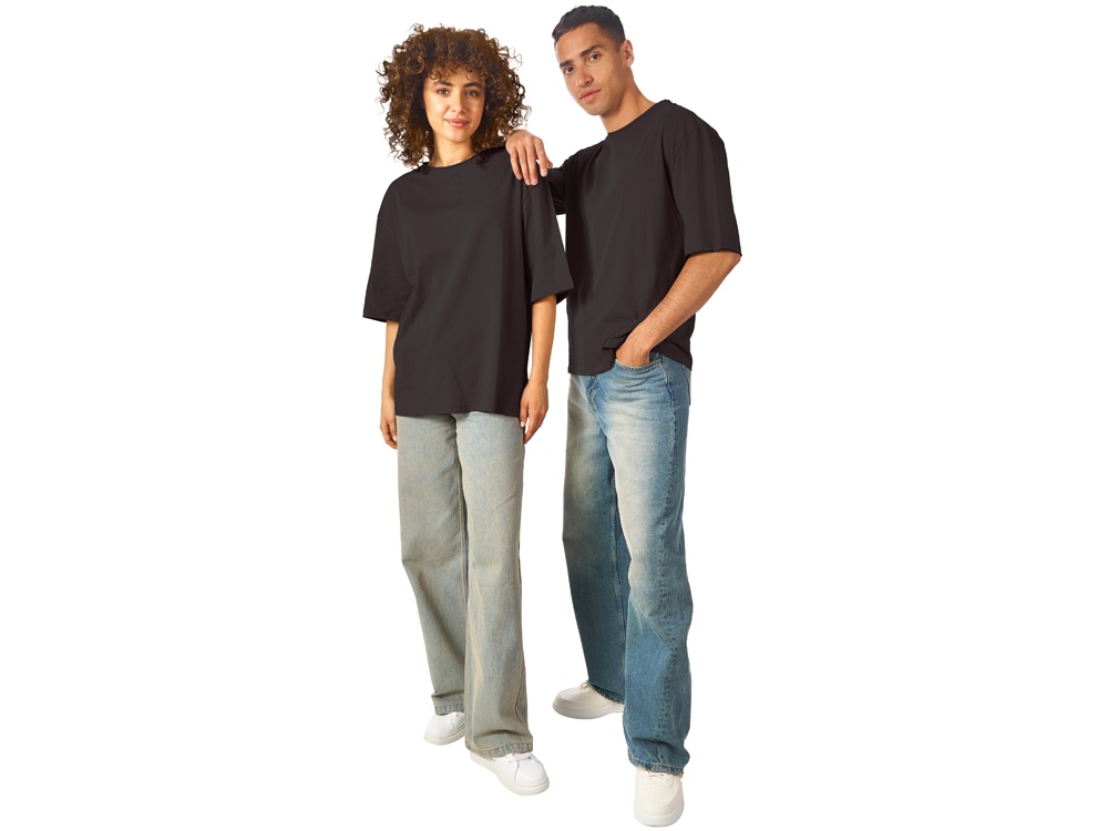 Футболка оверсайз Liyon унисекс, темно-серый-5