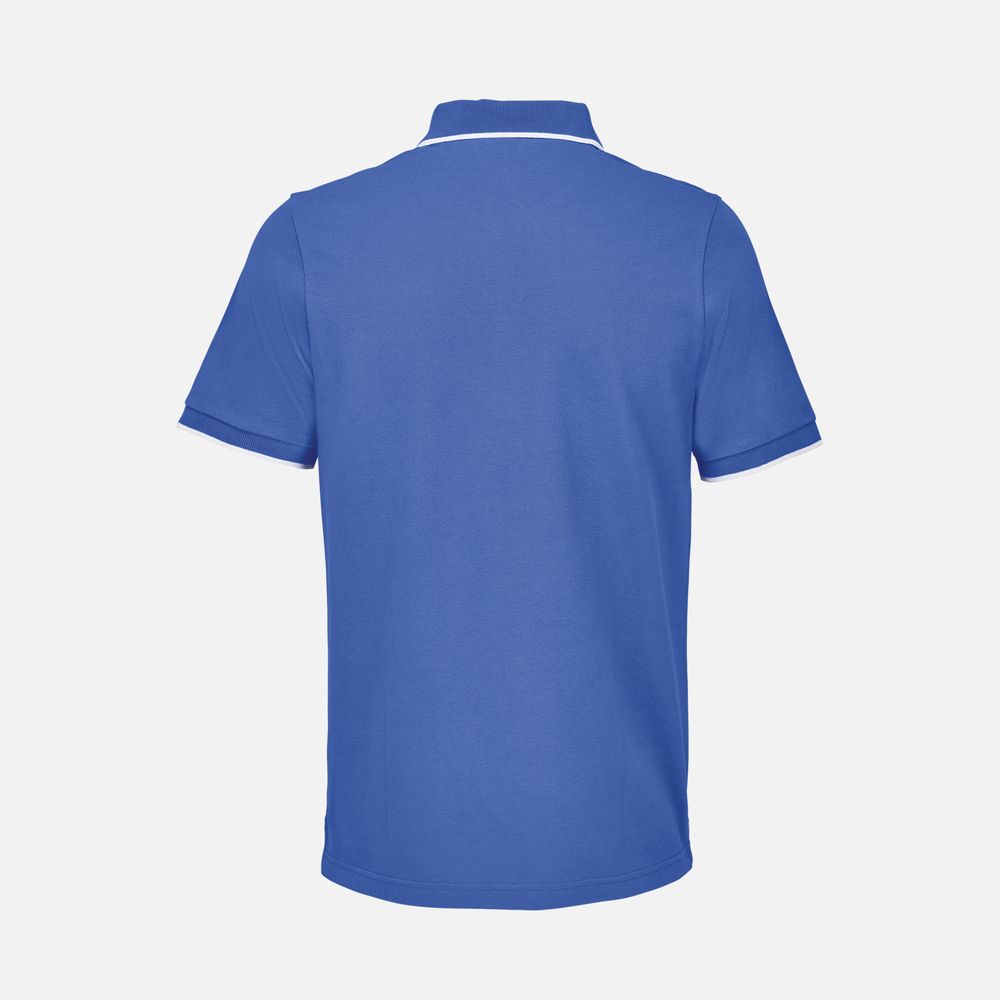 Рубашка поло унисекс Palermo, ярко-синяя с белым-1