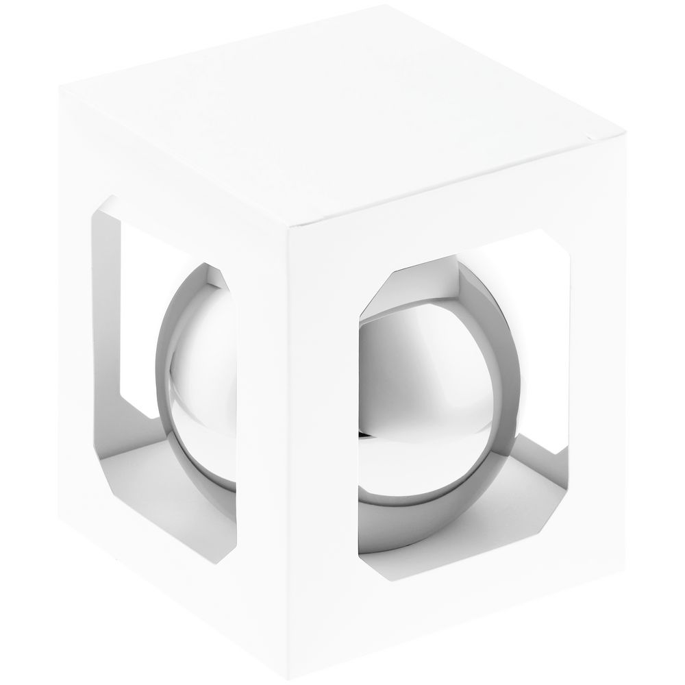 Оформительский шар Finery, 10 см, глянцевый серебристый-1