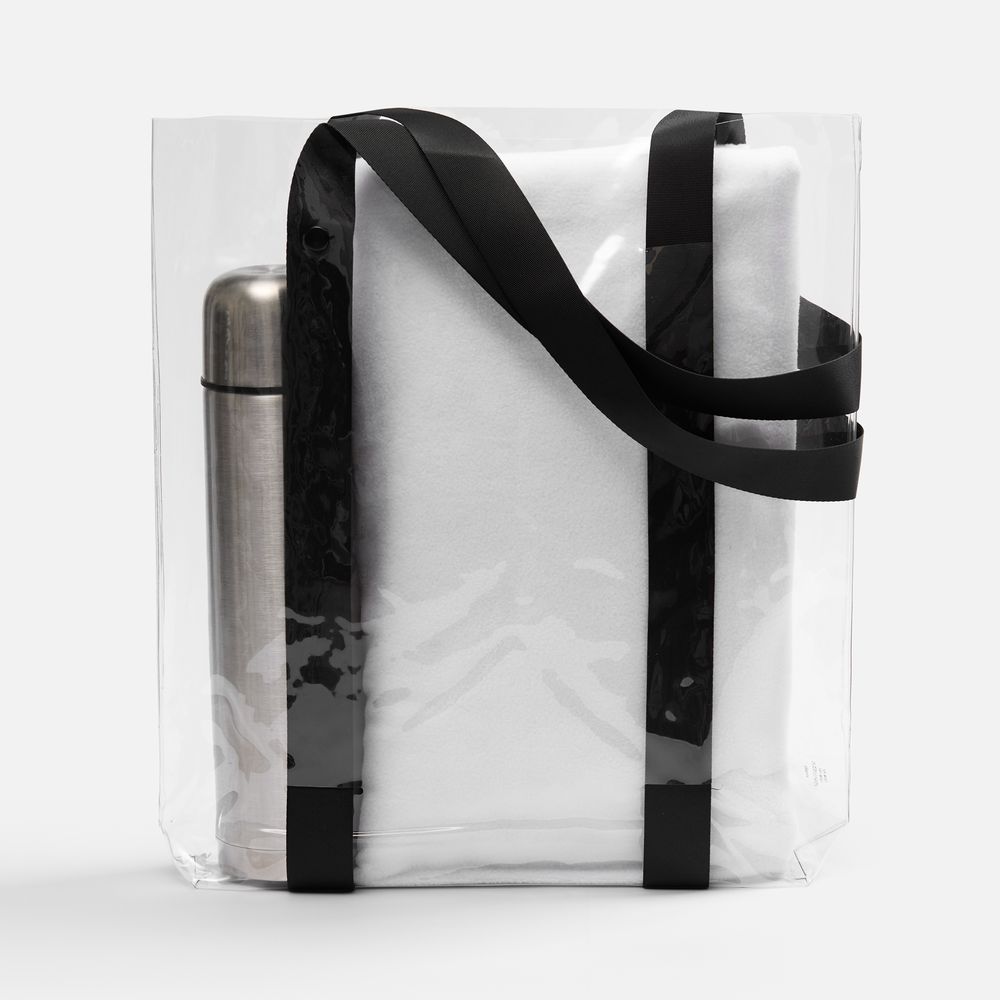 Шопер Clear Fest, ver.2, прозрачный с черными ручками-2