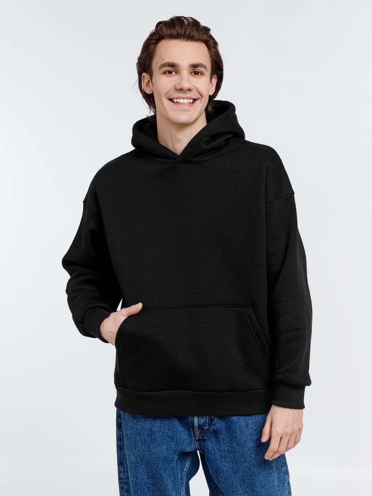 Худи оверсайз унисекс Go Easy, черное-3