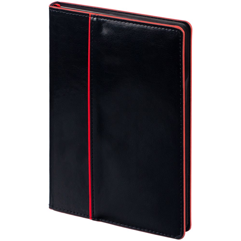 Ежедневник Alanis, недатированный, черный с красным-1