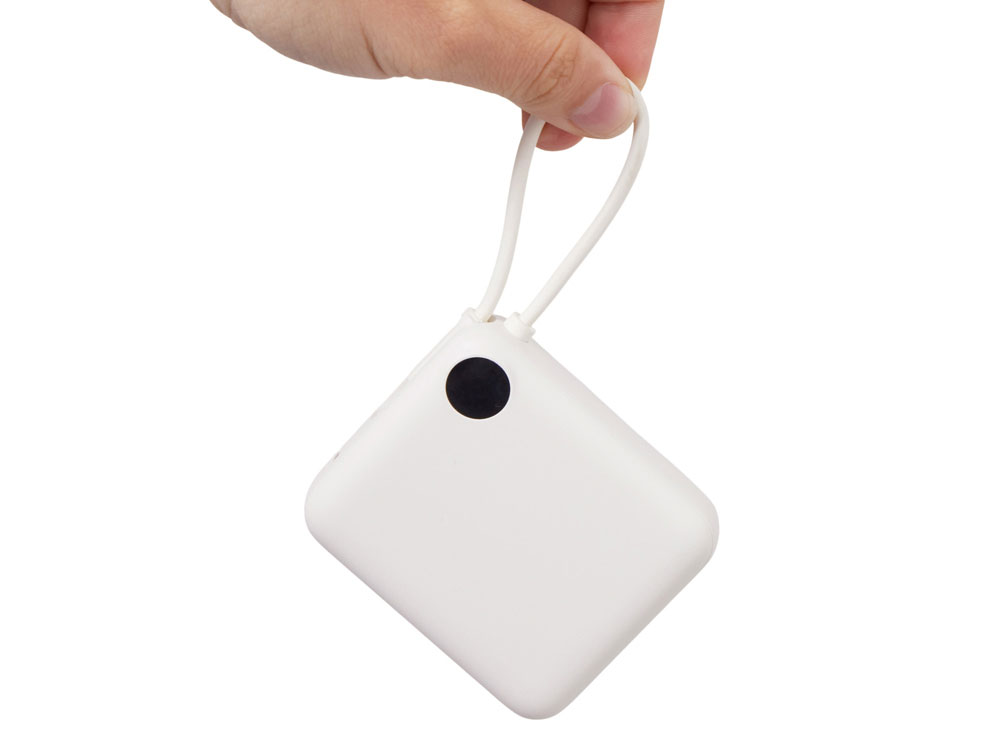 Внешний аккумулятор со встроенным кабелем Liri, QC/PD, 10000 мАч, теплый белый-9