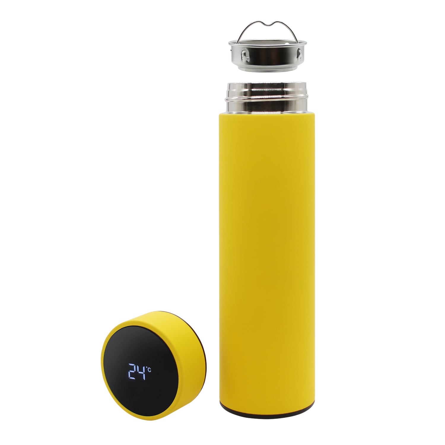 Термос Reactor софт-тач с датчиком температуры (желтый)-2