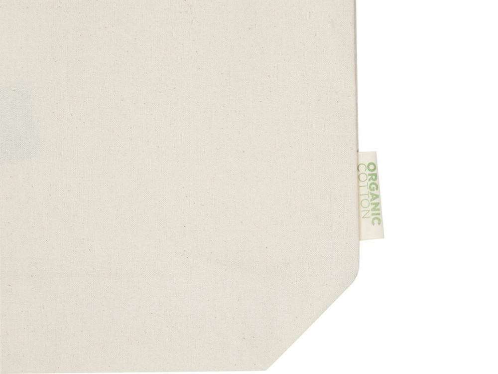 Orissa эко-сумка из органического материала GOTS с широким дном, 180 г/м², 11 л - Натуральный-3