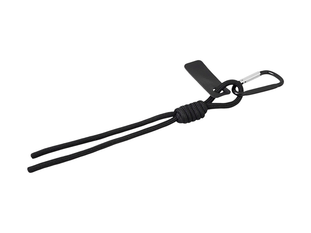 Брелок-веревочка на карабине Trinket, черный-0