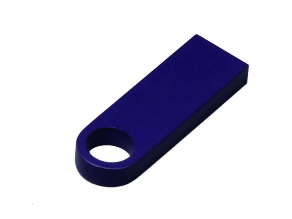 USB 2.0-флешка на 8 Гб с мини чипом и круглым отверстием, синий-1