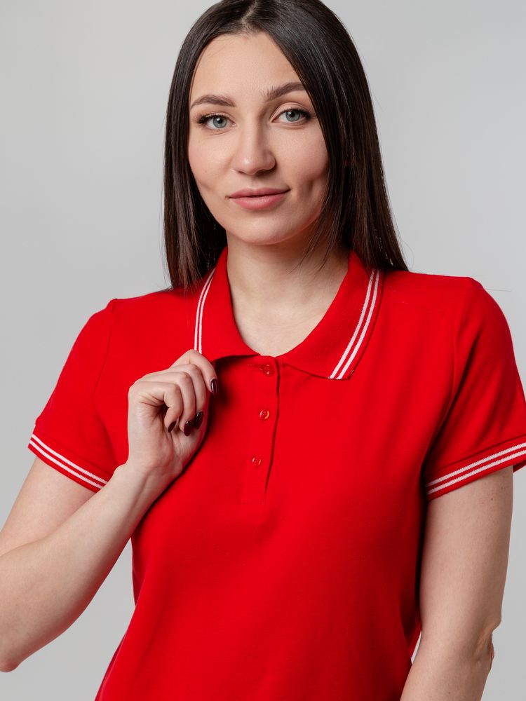 Рубашка поло женская Virma Stripes Lady, красная-4