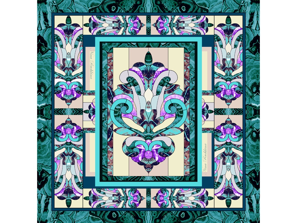 Платок Каменный Цветок-0