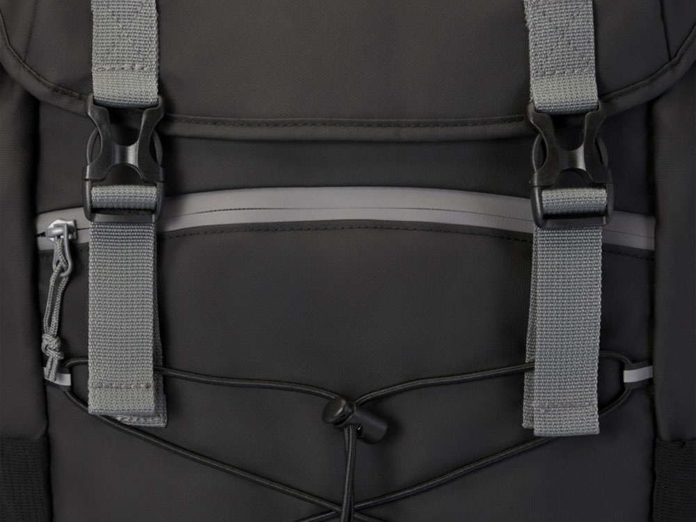 Водонепроницаемый рюкзак Aqua для ноутбука с диагональю экрана 15,6 дюйма, сплошной черный-5