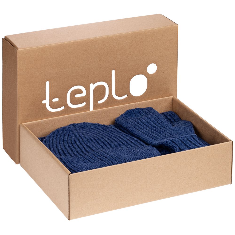 Набор Nordkyn с шарфом, синий меланж-0