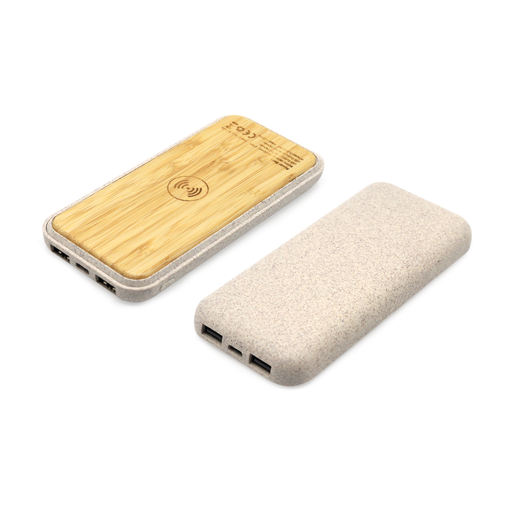 Внешний аккумулятор Tambuko с беспроводной зарядкой, Белый-1