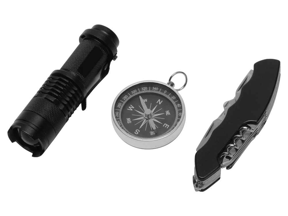 Набор для активного отдыха Decker из компаса, фонарика и мультитула-1