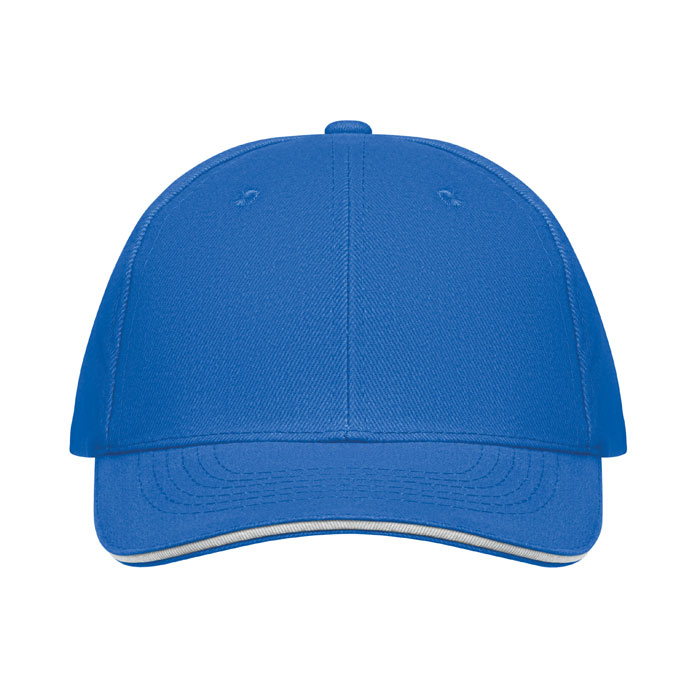 6 panel baseball cap, бело-голубой-3