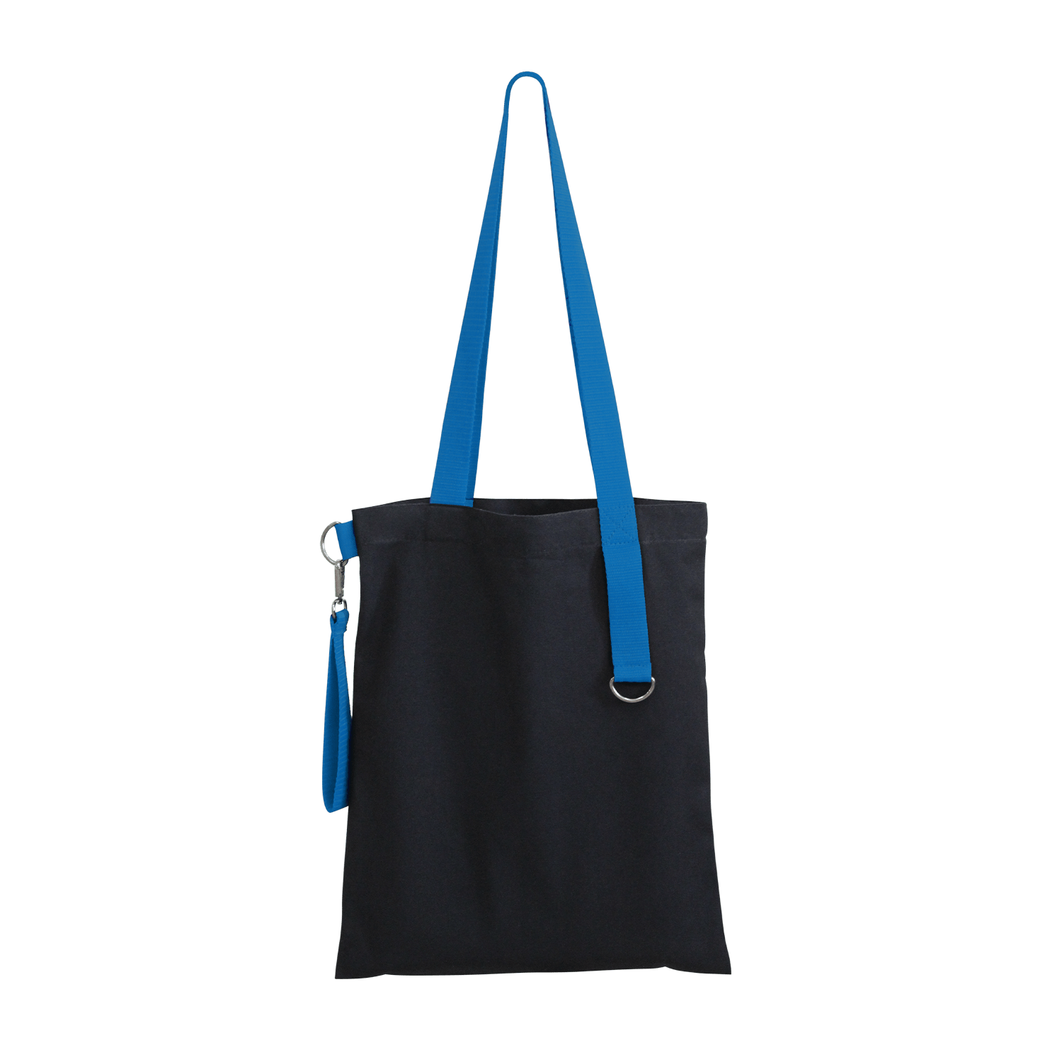 Шоппер Superbag black (чёрный с голубым)-4