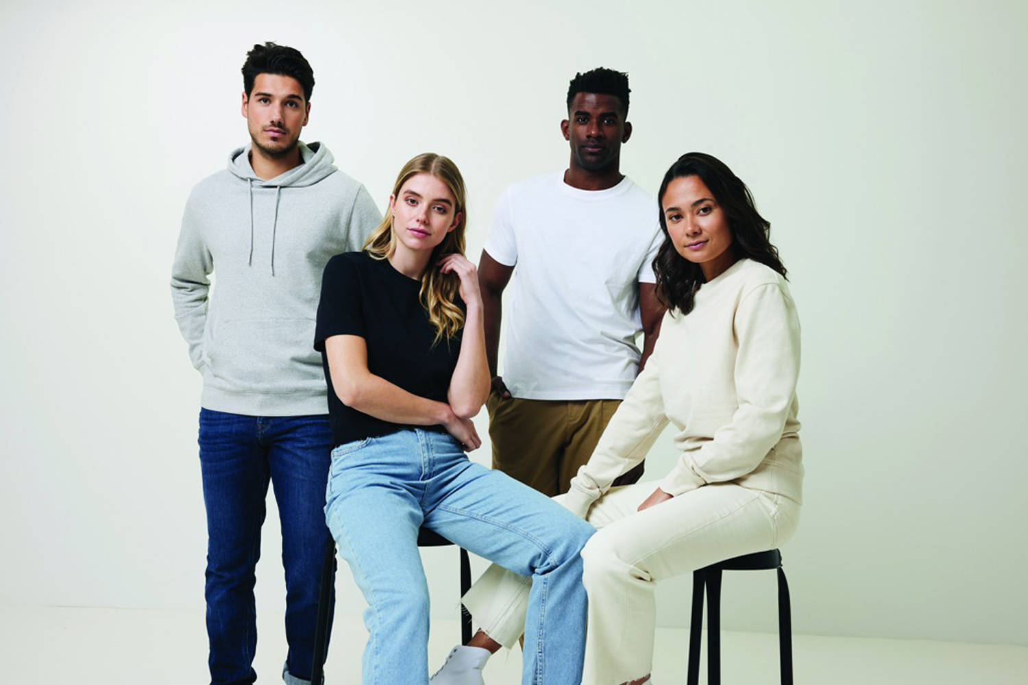 Свитшот Iqoniq Denali из переработанного неокрашенного хлопка, унисекс, 340 г/м²-45