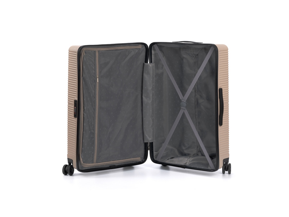 Чемодан TORBER Elton, песочный, ABS-пластик, 47 х 32 х 78 см, 96 л-3