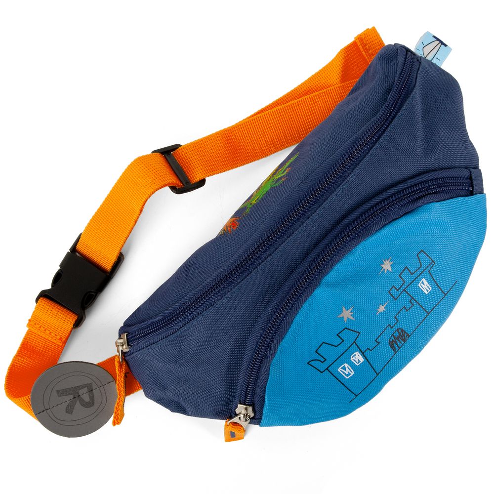 Поясная сумка детская Kiddo, синяя с голубым-4