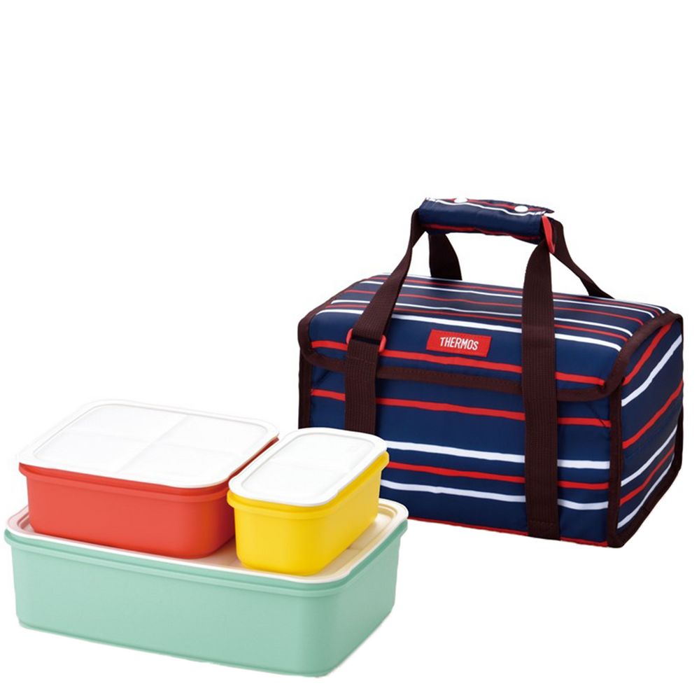Набор ланчбоксов в термосумке Thermos DJF4003, темно-синий-0