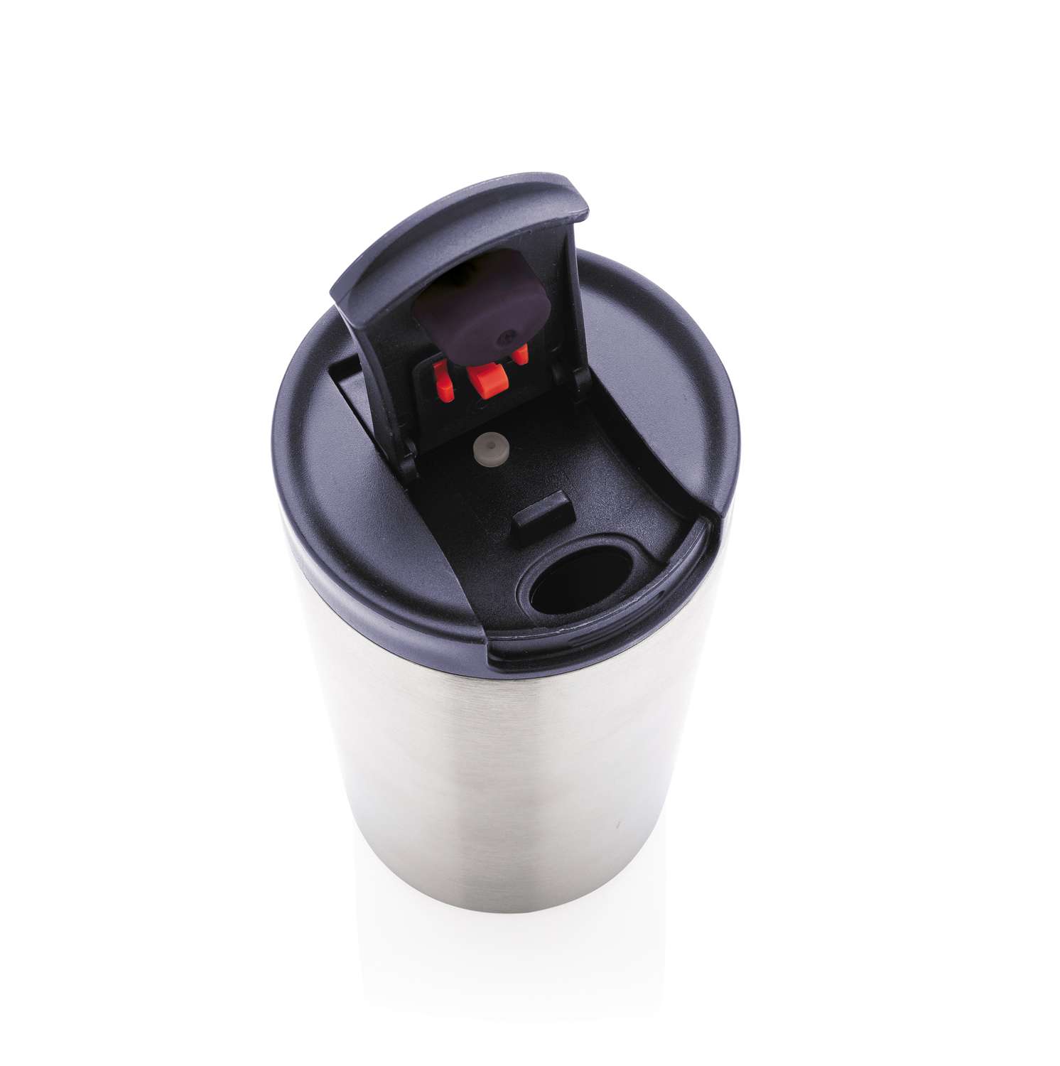 Герметичная вакуумная термокружка с двойными стенками и замком, 300 мл-6