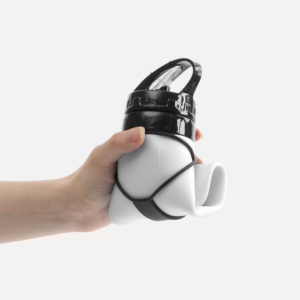 Складная бутылка для воды Langfossen, белая-3