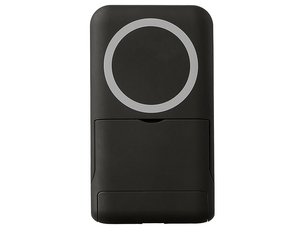 Беспроводной внешний аккумулятор с подсветкой лого и подставкой Magflash, 10000 мАч, 15 Вт, черный-3