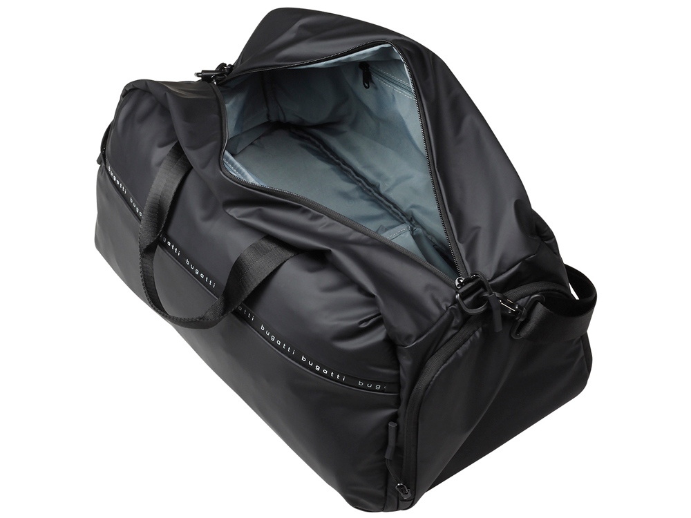 Сумка спортивная BUGATTI Blanc, чёрная, тарпаулин/полиэстер, 52х26х27,5 см-2