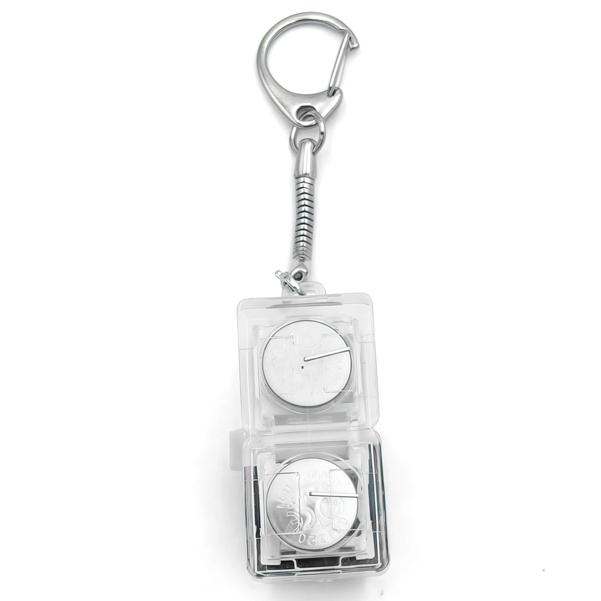 Брелок KeyDuo с LED подсветкой, Черно-Белый-4