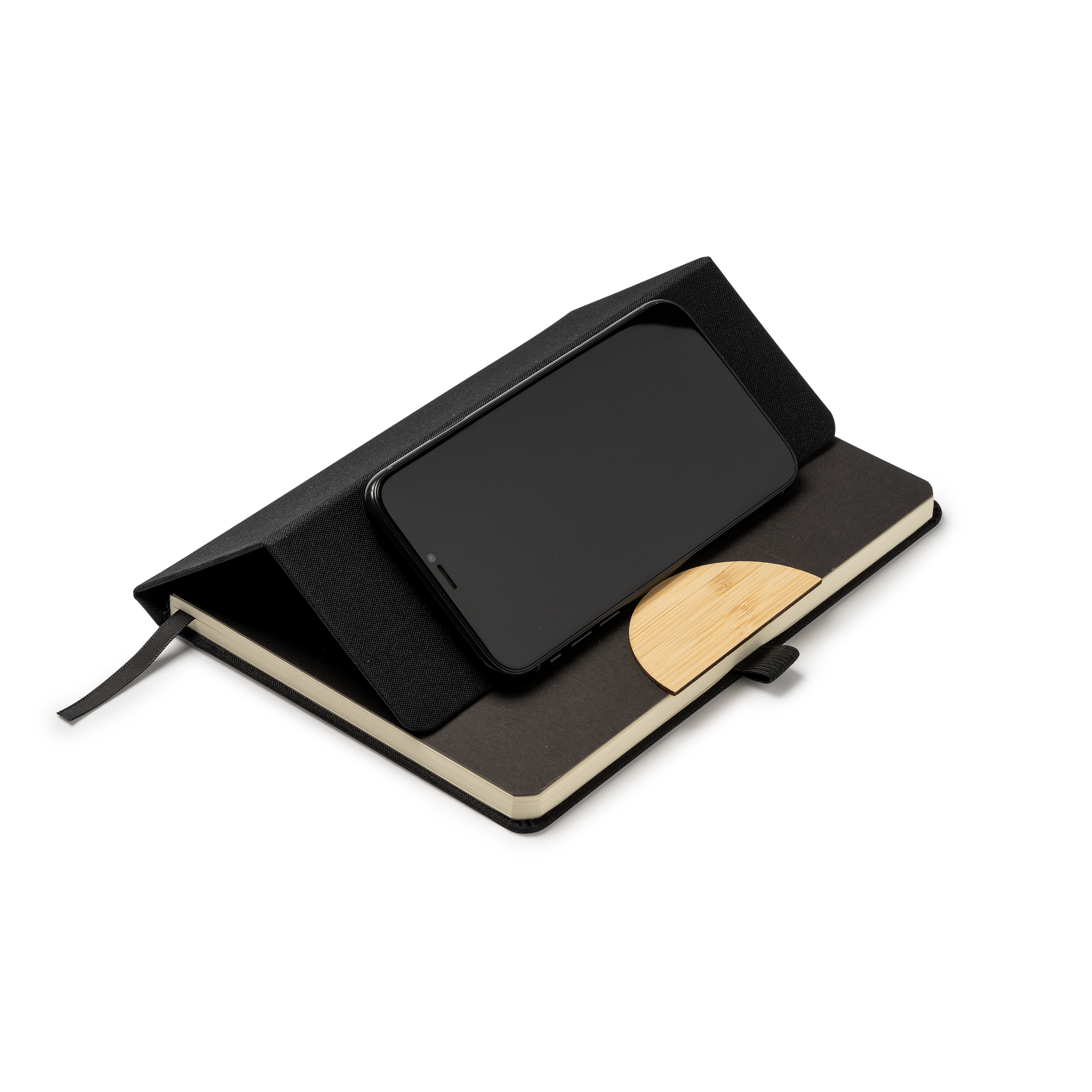 Блокнот DARIT A5 в твёрдом переплёте, Черный-3