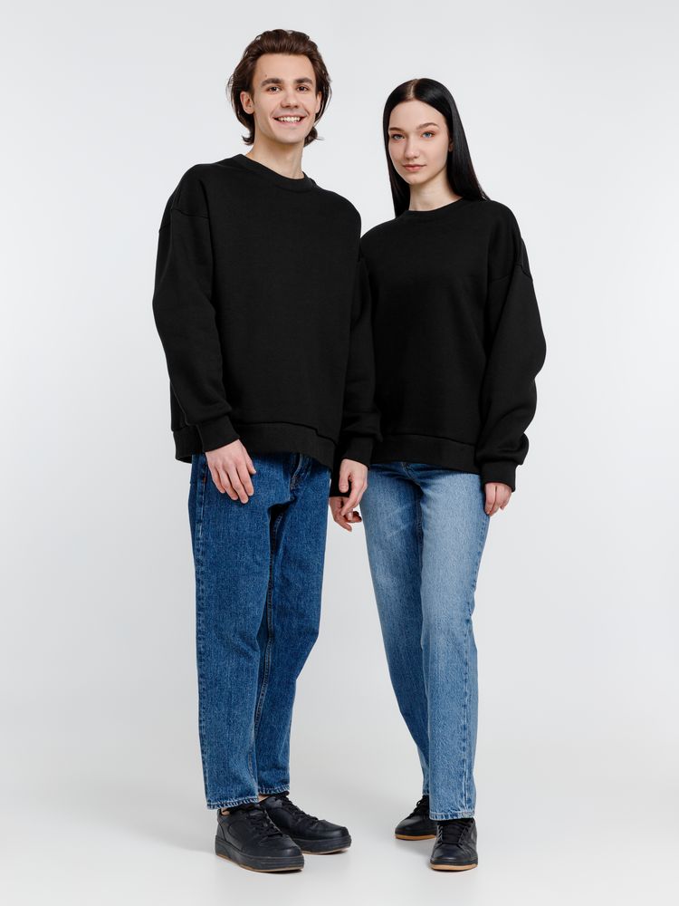 Свитшот оверсайз унисекс True Self, черный-7