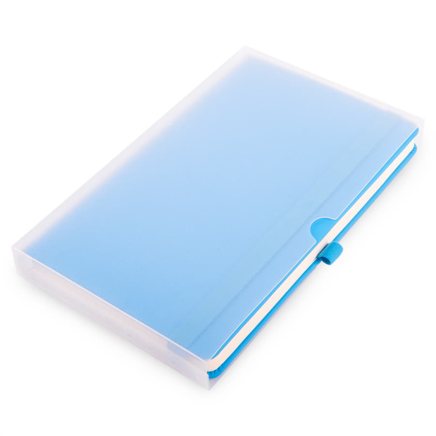 Бизнес-блокнот А5 FLIPPY, формат А5, в линейку, голубой-7
