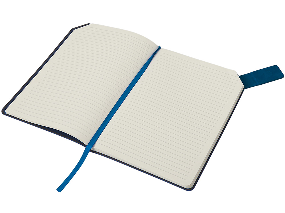 Блокнот А5 в гибкой обложке Chaplin, синий-7